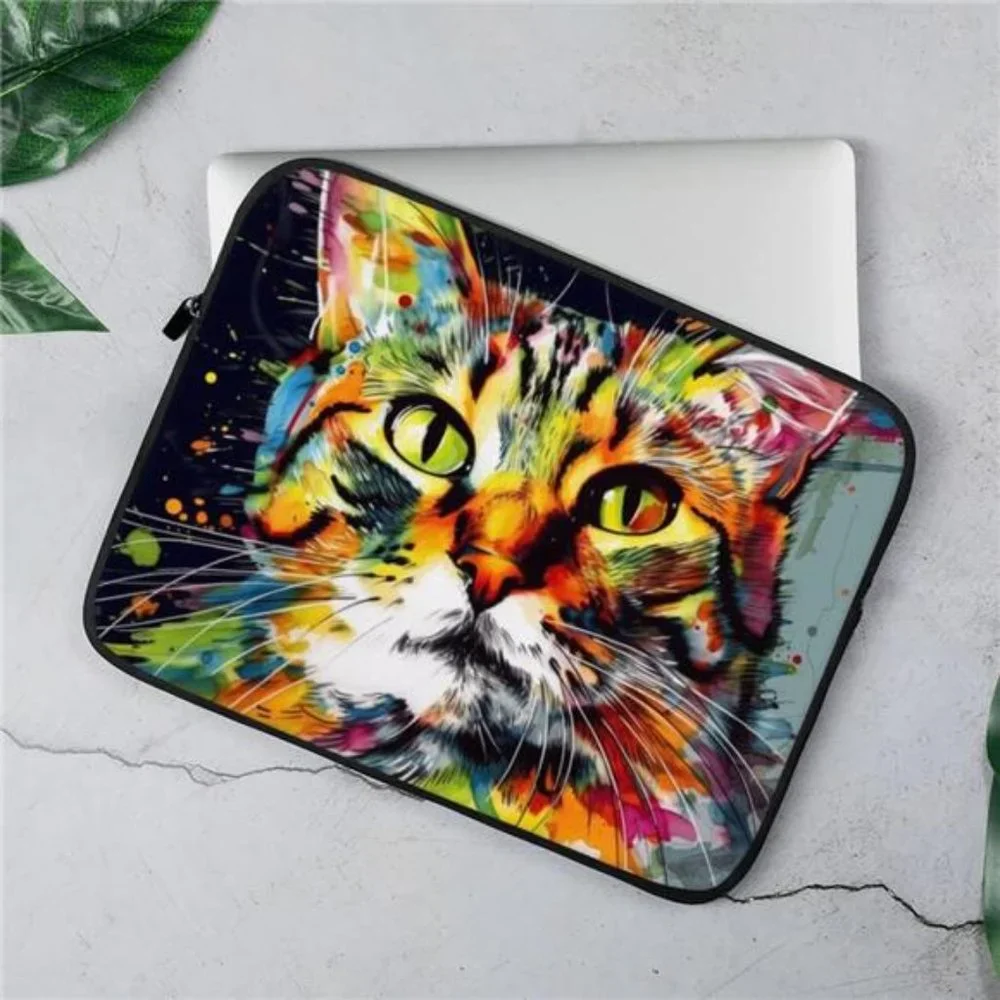 Colorful Cat 2-Sided Print Mac Book Pro 14